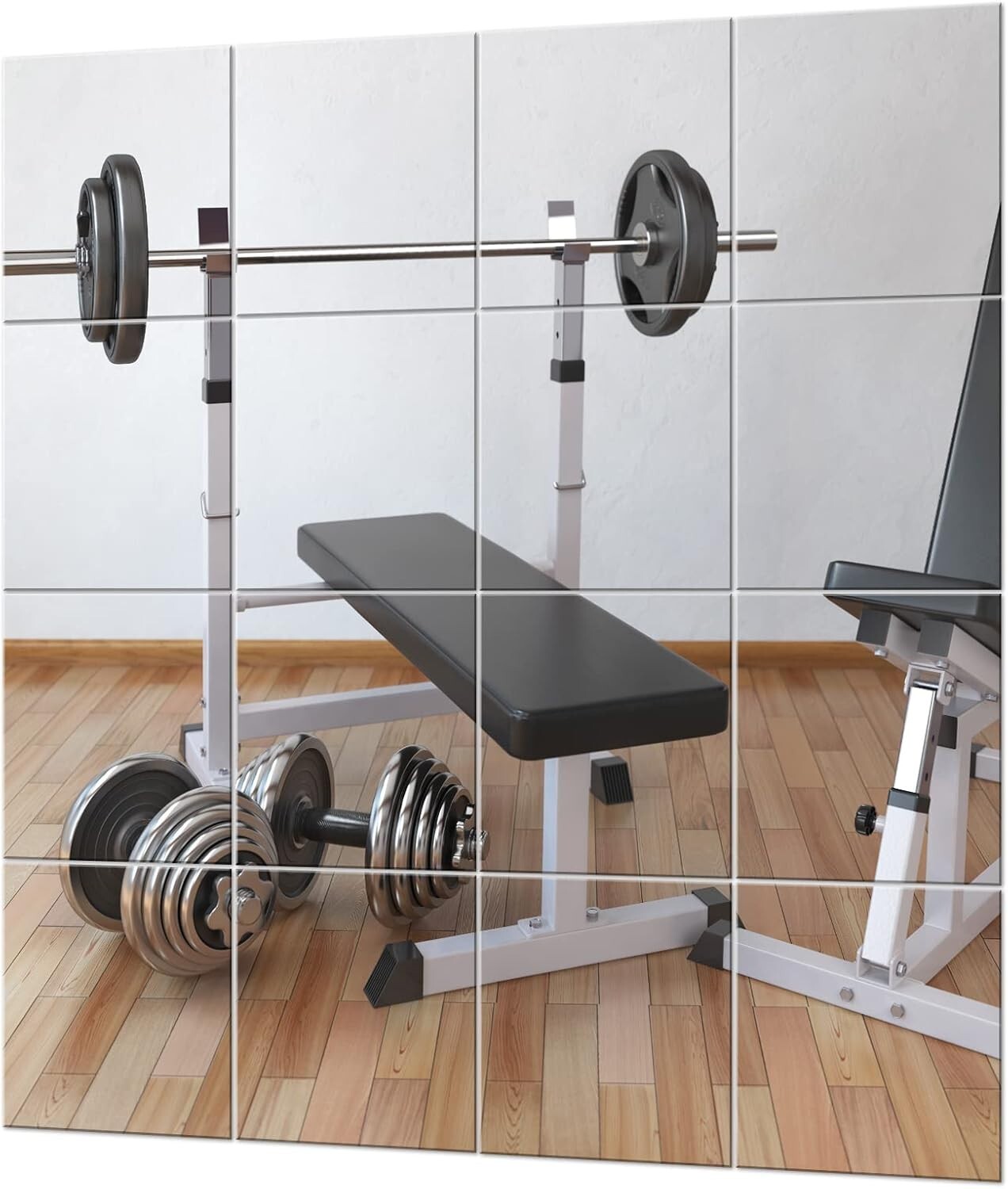 Full Body 16-Pack Frameless Mirrors - Perfect for Home Gyms and Craft Decor