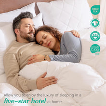 Load image into Gallery viewer, Breathable and Soft Queen Bed Pillows - 60% Goose Feather Fill, Medium Support