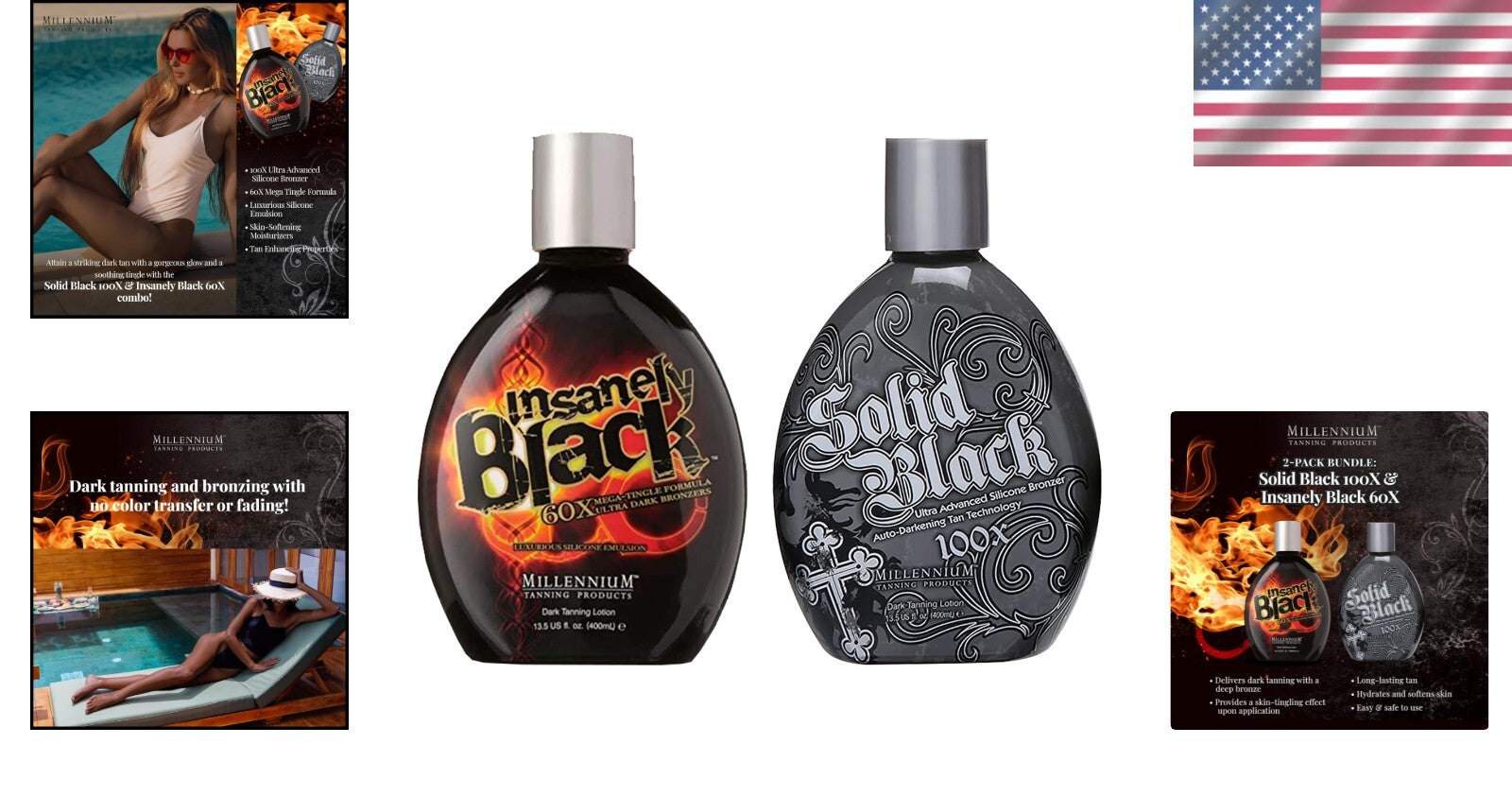 Ultimate 100x & 60x Bronzing Tanning Lotions - Fast Results, Long-Lasting Color