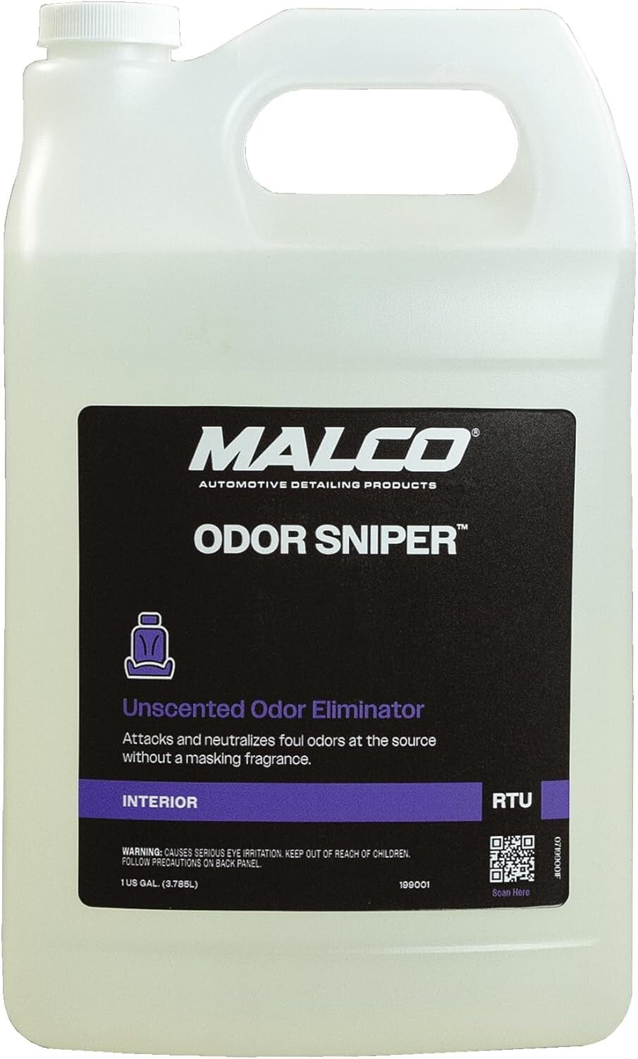 1-Gallon Odor Sniper - Powerful Odor Neutralizer for Cars, Fragrance Free