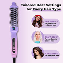 Load image into Gallery viewer, Portable Heated Round Brush with Auto Shut-Off and Dual Voltage for Safe Travel