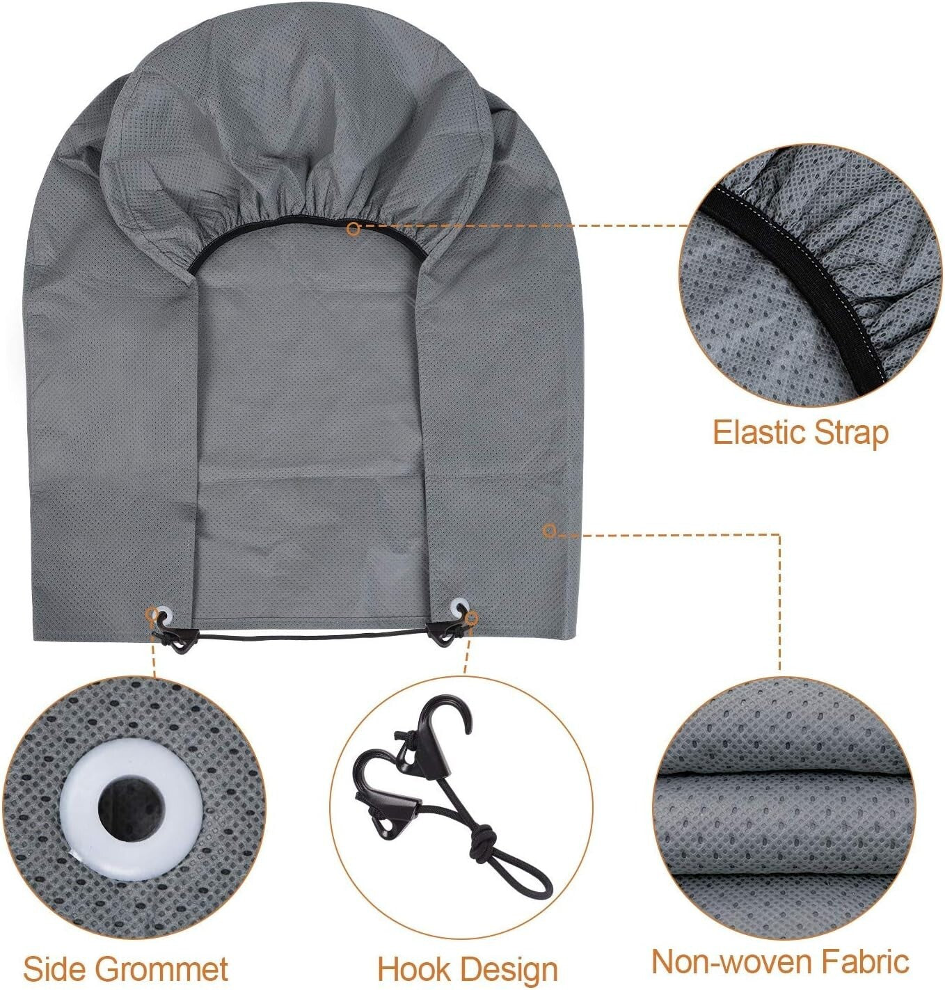 4-Pack Universal Tire Covers for 32-34.5" Tires - Premium Non-Woven Protection