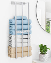 Load image into Gallery viewer, Heavy-Duty Wall-Mounted Towel Holder in Brushed Nickel - Easy Installation
