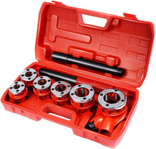 Load image into Gallery viewer, Lightweight Pipe Threader Kit with 6 Malleable Cast Iron Dies - 1/4" to 1-1/4"