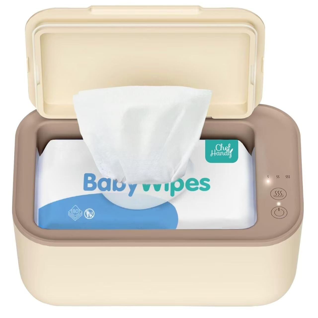 Even Heat Baby Wipe Warmer & Dispenser with 3 Temperature Settings (Yellow)