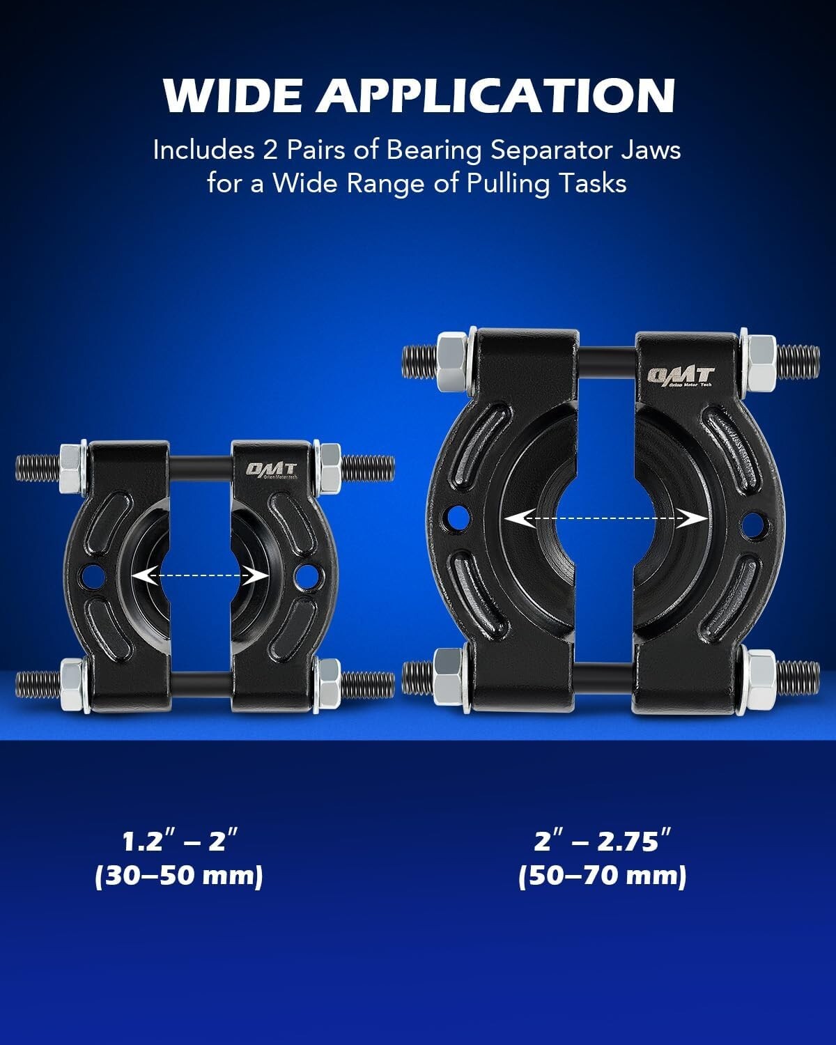 Premium 5 Ton Capacity Bearing Puller Kit - Includes 2" & 3" Separator Jaws