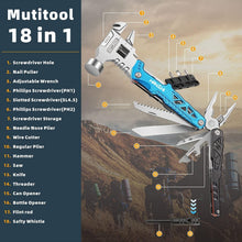 Load image into Gallery viewer, Compact Blue Multitool Hammer with Spring-Action Pliers for Adventure Seekers
