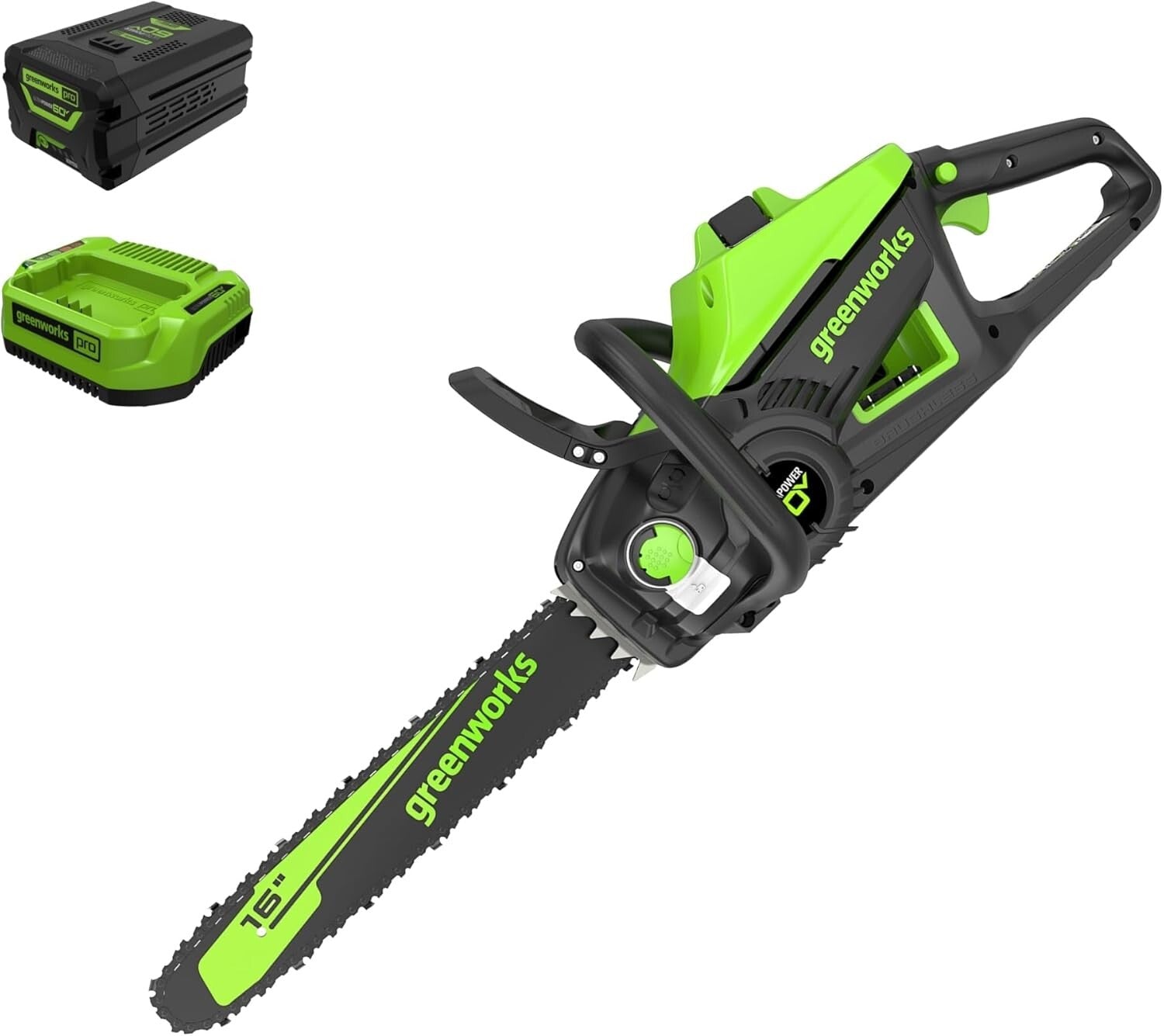 60V Brushless Cordless Chainsaw with 2.5Ah Battery - Effortless Yard Care
