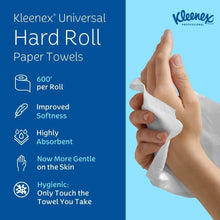 Load image into Gallery viewer, Kleenex Bulk Hard Roll Paper Towels - 6 Rolls of 600' for Ultimate Absorbency
