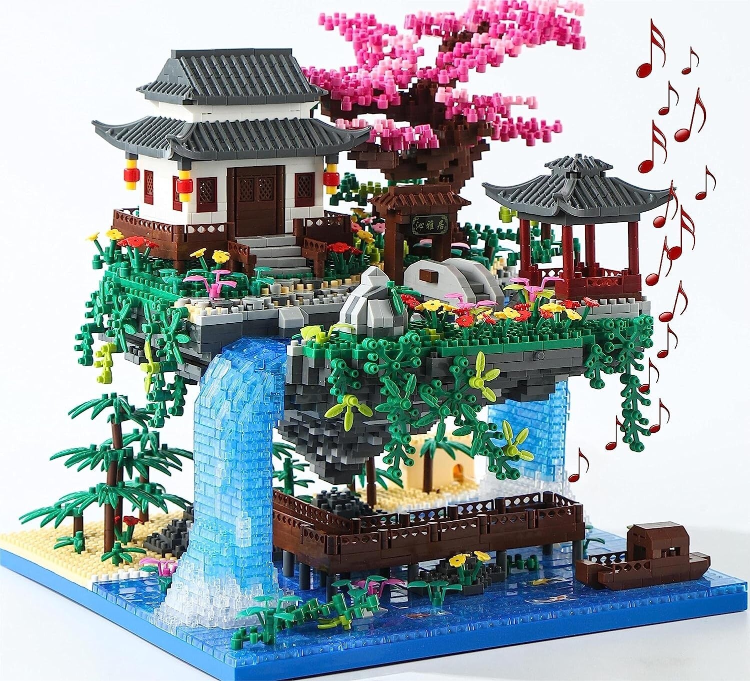 Cherry Blossom Tree Building Set (3320 pcs) with Music - Stunning Gift Box