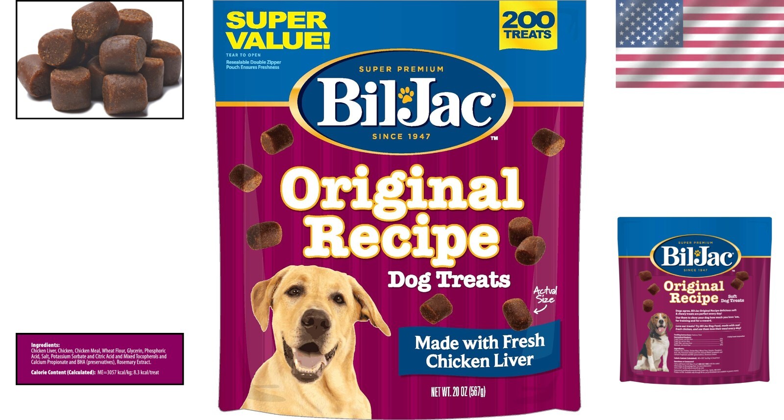 Semisoft Chicken Liver Dog Treats - Nutritional Training Rewards - 3 x 20oz