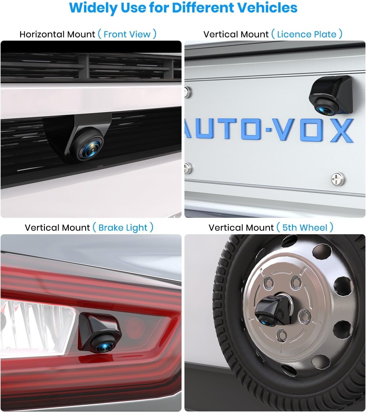 180° Ultra Wide Backup Camera - Waterproof Mini OEM Design for Easy Installation