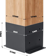 Load image into Gallery viewer, Heavy-Duty 6x6 Post Base Kit - 4 Rustproof Metal Brackets for Outdoor Support