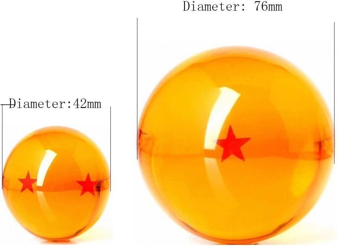 Large Transparent Play Balls - 7pcs Crystal Set in Gift Box for Home Decor