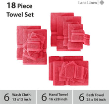 Load image into Gallery viewer, Sumptuous 18-Piece Bath Towel Set - Super Soft &amp; Highly Absorbent Honeysuckle