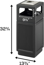 Load image into Gallery viewer, Durable 15 Gallon Commercial Trash Can and Ashtray for Elegant Waste Disposal