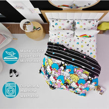 Load image into Gallery viewer, Charming Hello Kitty &amp; Friends 7-Piece Queen Bedding - Vibrant Cartoon Design