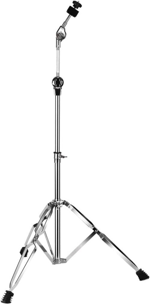 Adjustable T-Shape Cymbal Stand with Drum Sticks Holder - Boom & Straight Combo