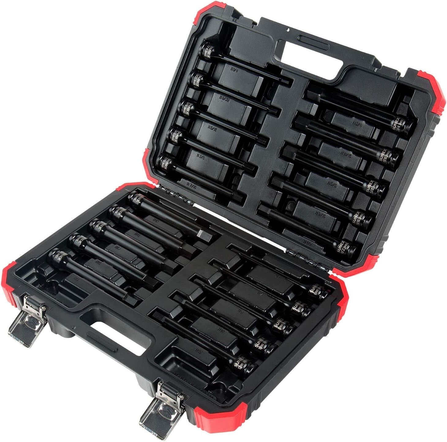 20pc 1/2" Drive Impact Hex Driver Set - Durable Steel for Versatile Fastening
