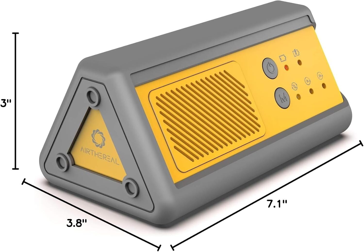 1,000mg/h Portable Ozone Generator - Yellow Odor Eliminator for Small Spaces