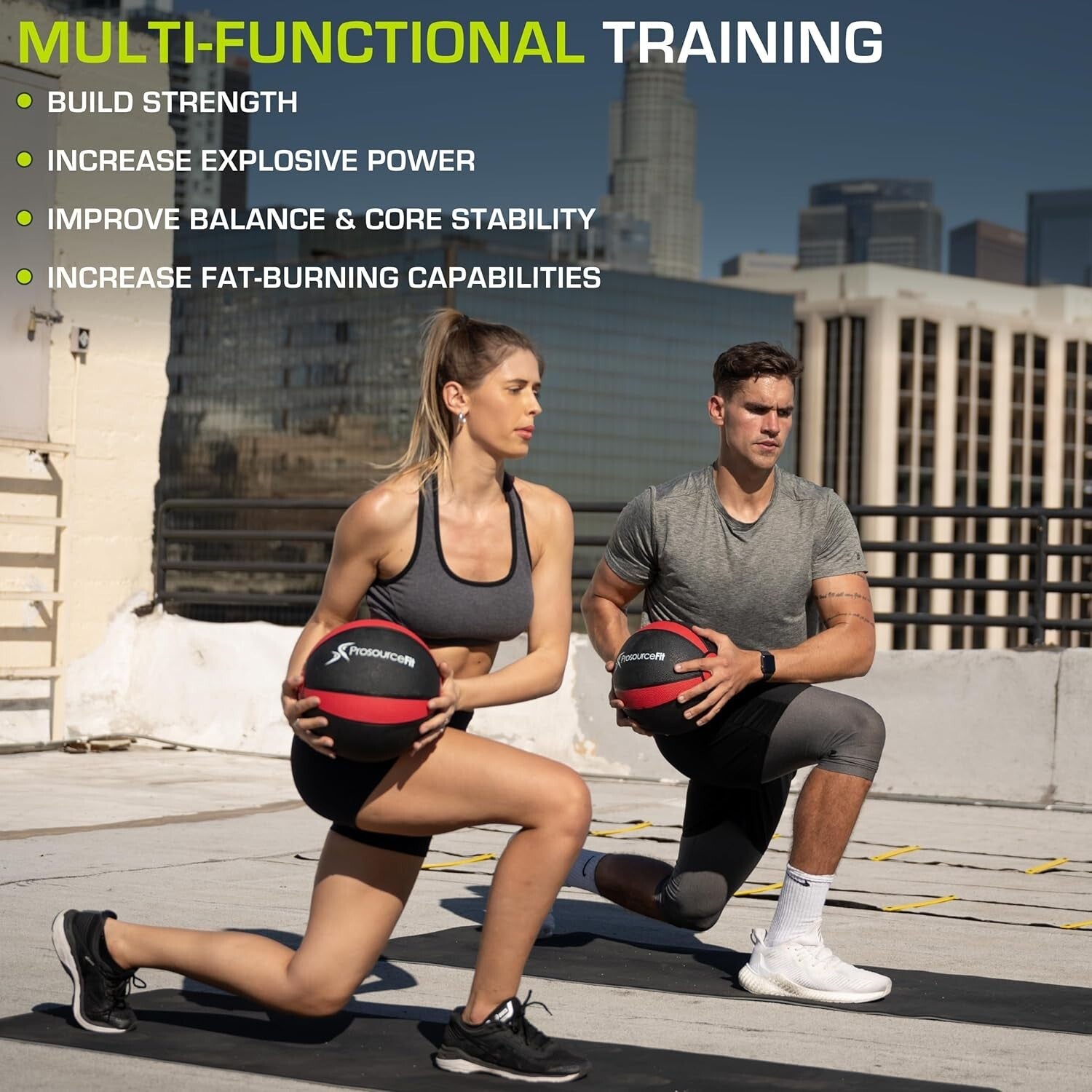 Full Body 10 lb Medicine Ball - Textured Rubber for Enhanced Grip & Power