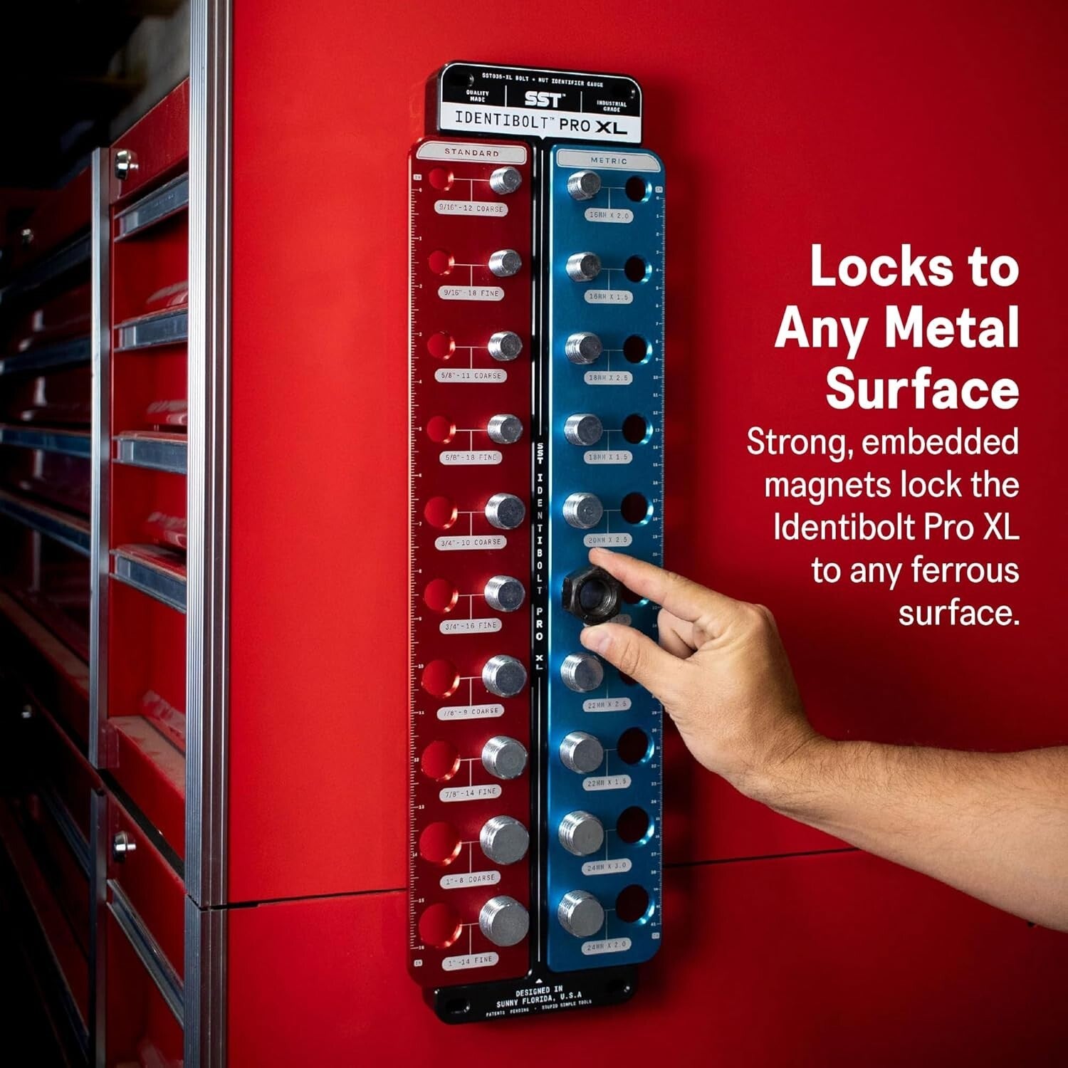 Elite Identibolt Pro XL – Magnetic Thread Identifier for Nuts & Bolts 9/16"-24mm