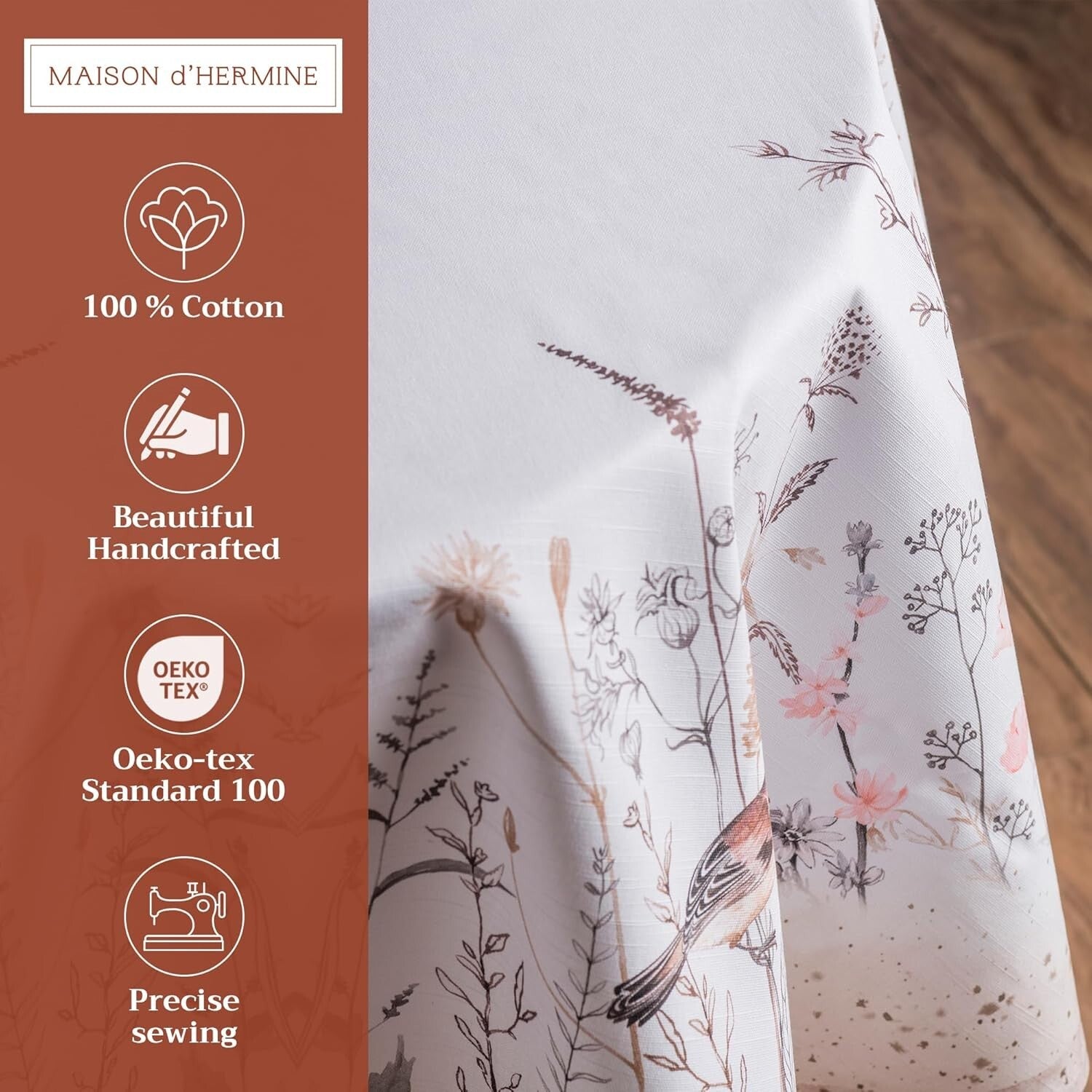 Elegant 100% Cotton Round Tablecloth - Perfect for Weddings & Everyday Dining