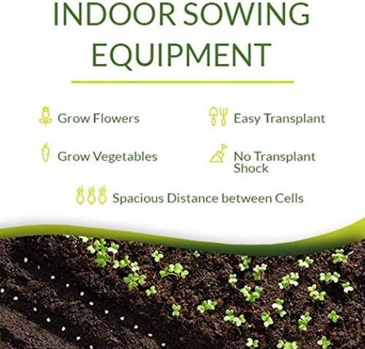 Lightweight Bio Dome Seed Starter with 60 Bio Sponges for Easy Transplanting