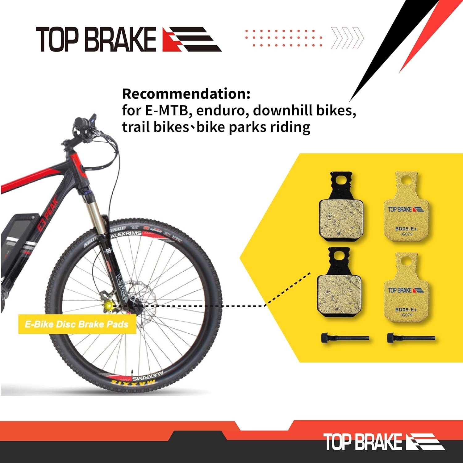 Durable Heat-Resistant Disc Brake Pads for Mountain Bikes - 8 Pieces Set