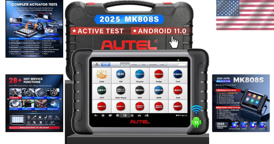 2025 MK808S Scanner: All-System Diagnostics with Wi-Fi Printing & 7-Inch Display