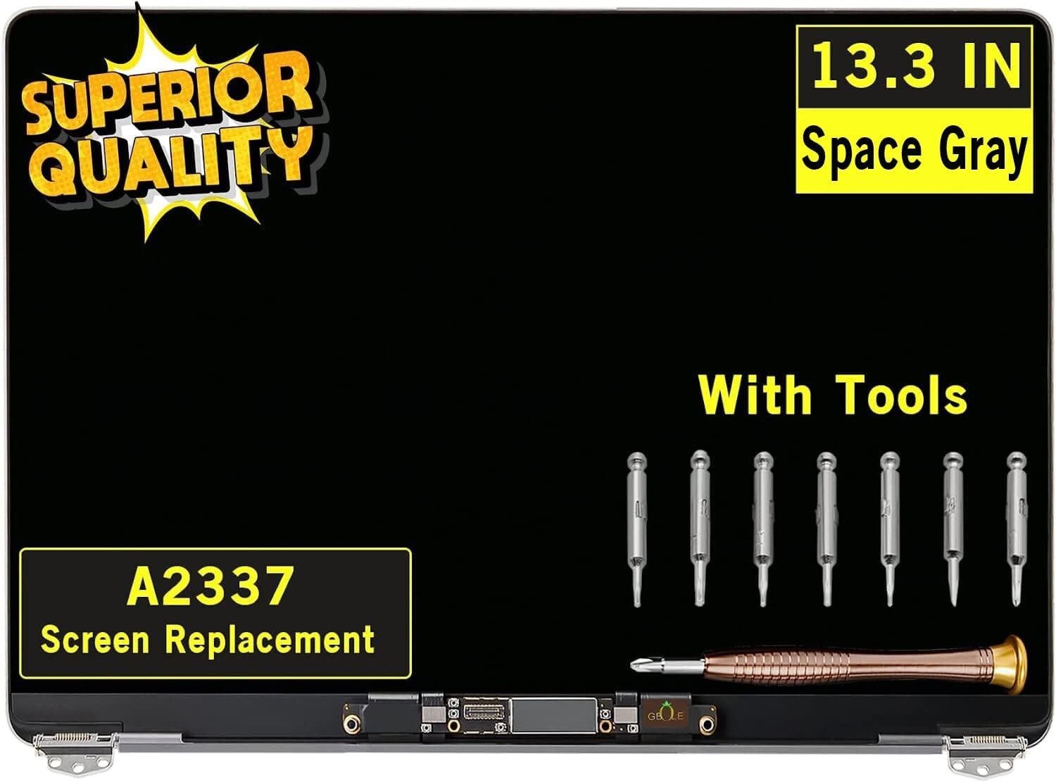 13.3" MacBook Air A2337 M1 Retina Display LCD Screen Replacement - Space Gray