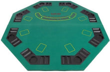 Load image into Gallery viewer, Portable 48-Inch Poker Topper - Solid Wood with Built-In Chip Trays &amp; Cupholders