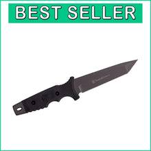Load image into Gallery viewer, 10.6-Inch High Carbon Fixed Blade Knife with 5.2-Inch Tanto Edge, TPE Handle