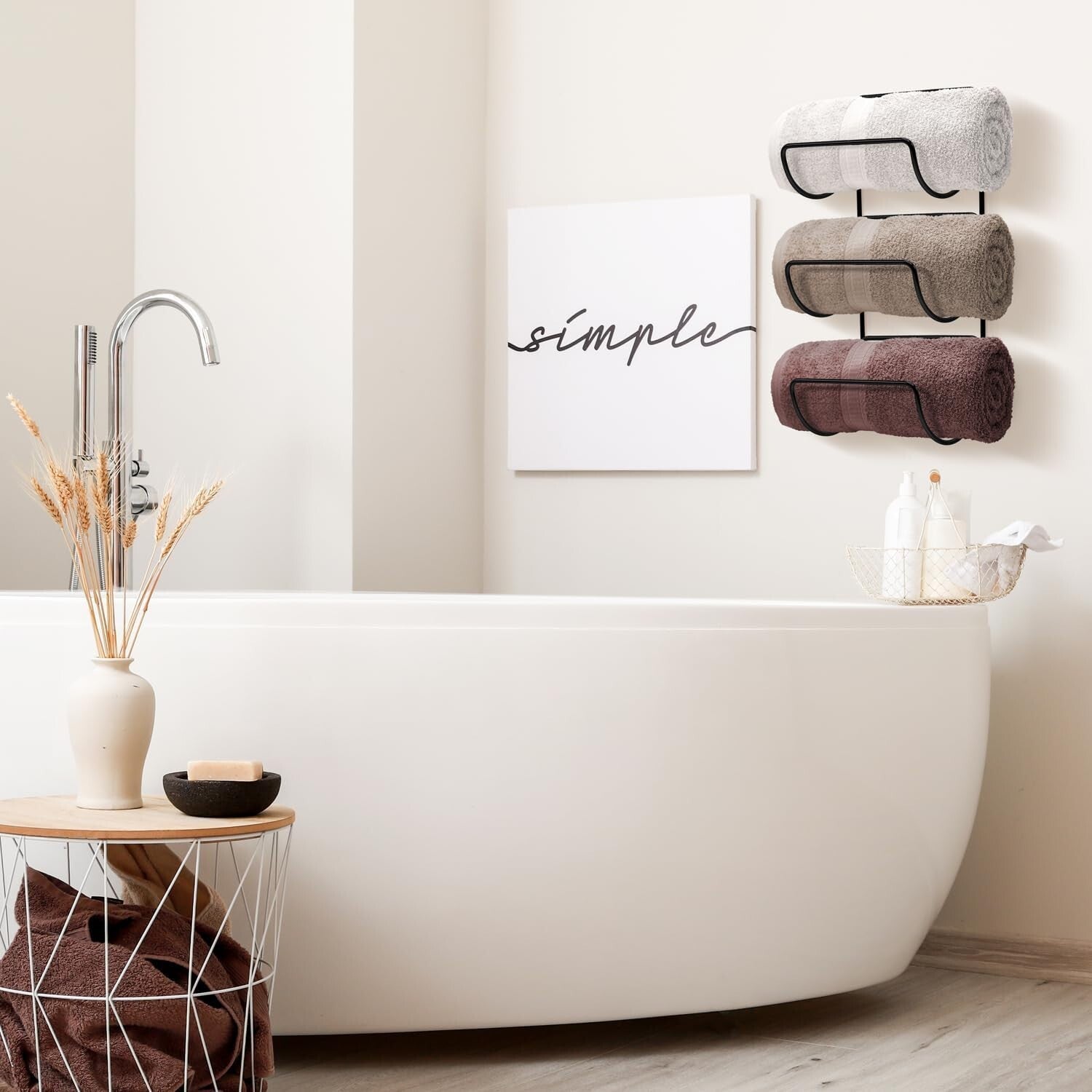 Elegant 12-Tier Wall Mounted Towel Rack - Space-Saving Iron Storage Organizer