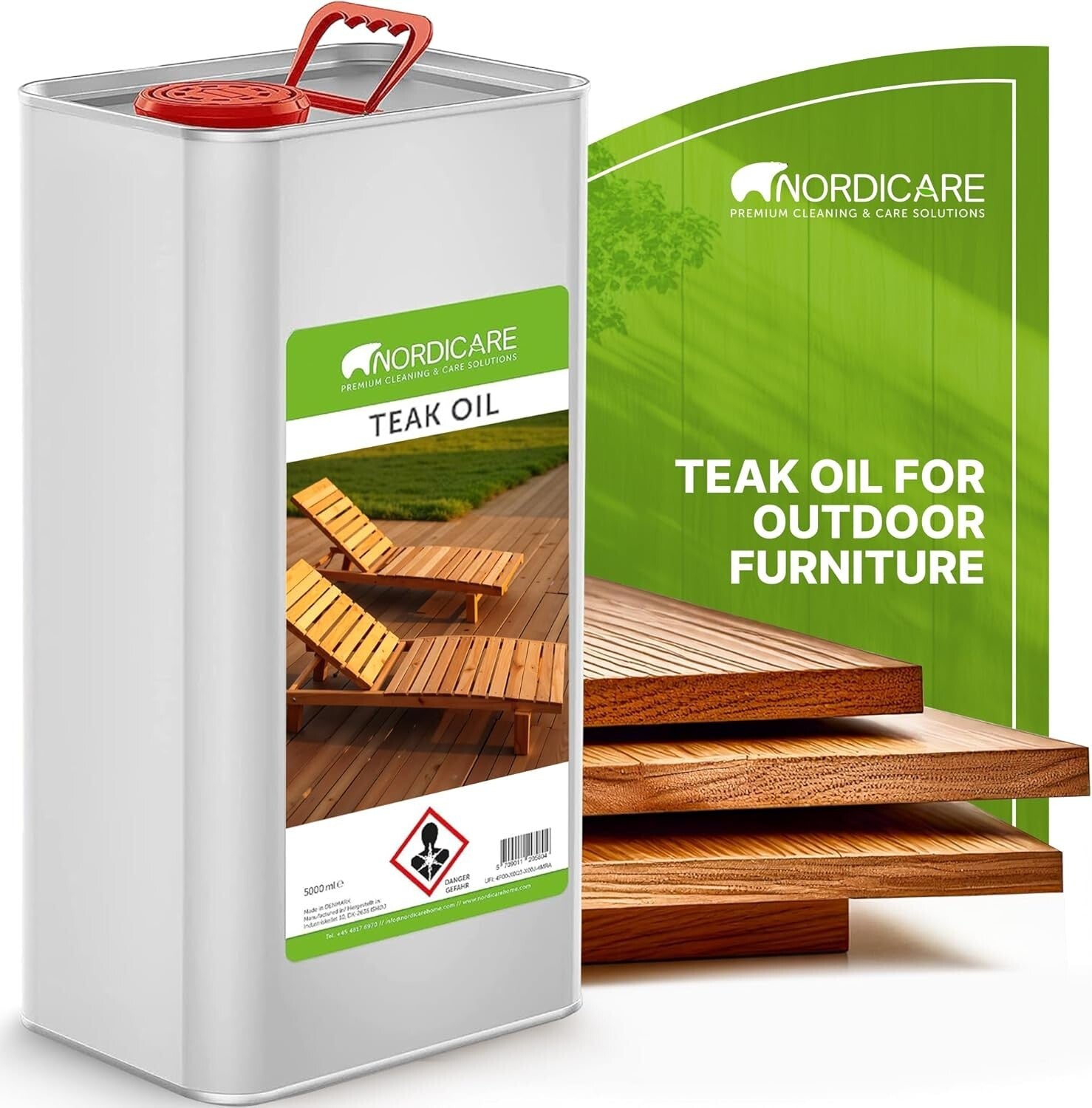 Easy-Apply 170 Oz Outdoor Wood Oil - Waterproof Protection for Garden Furniture