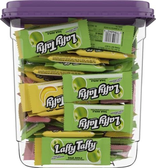 Assorted Fruit Taffy Candy Mix - Sour Apple, Cherry, Strawberry & Banana 145 Pc