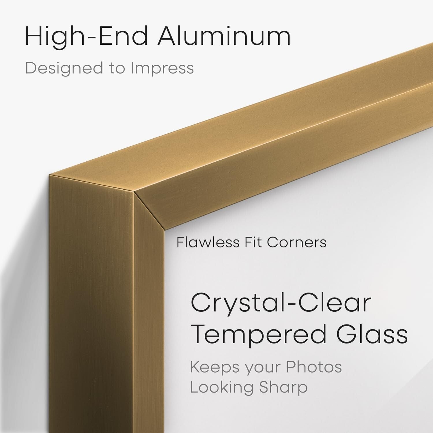 Elegant A1 Bronze Poster Frame with Tempered Glass for Classic Artwork Display