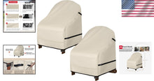 Load image into Gallery viewer, Waterproof Beige Patio Chair Cover 2-Pack - Ultimate Protection for Adirondacks