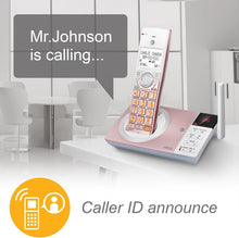 Load image into Gallery viewer, Rose Gold Cordless Phone System with Digital Answering Machine &amp; Call Blocking