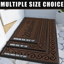 Load image into Gallery viewer, Elegant Striped Welcome Mat, 36x24 Inch Easy Clean for High Traffic Areas