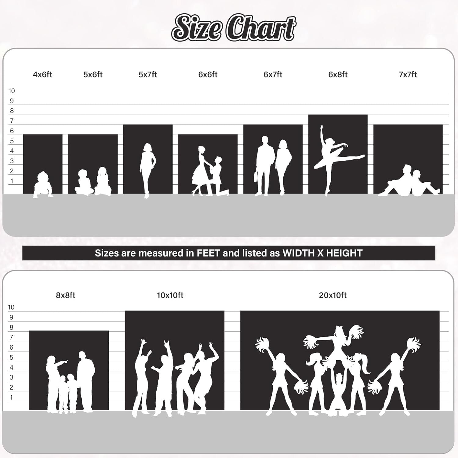 5ft x 10ft Black Sequin Backdrop - Perfect for Weddings, Parties & Photo Shoots