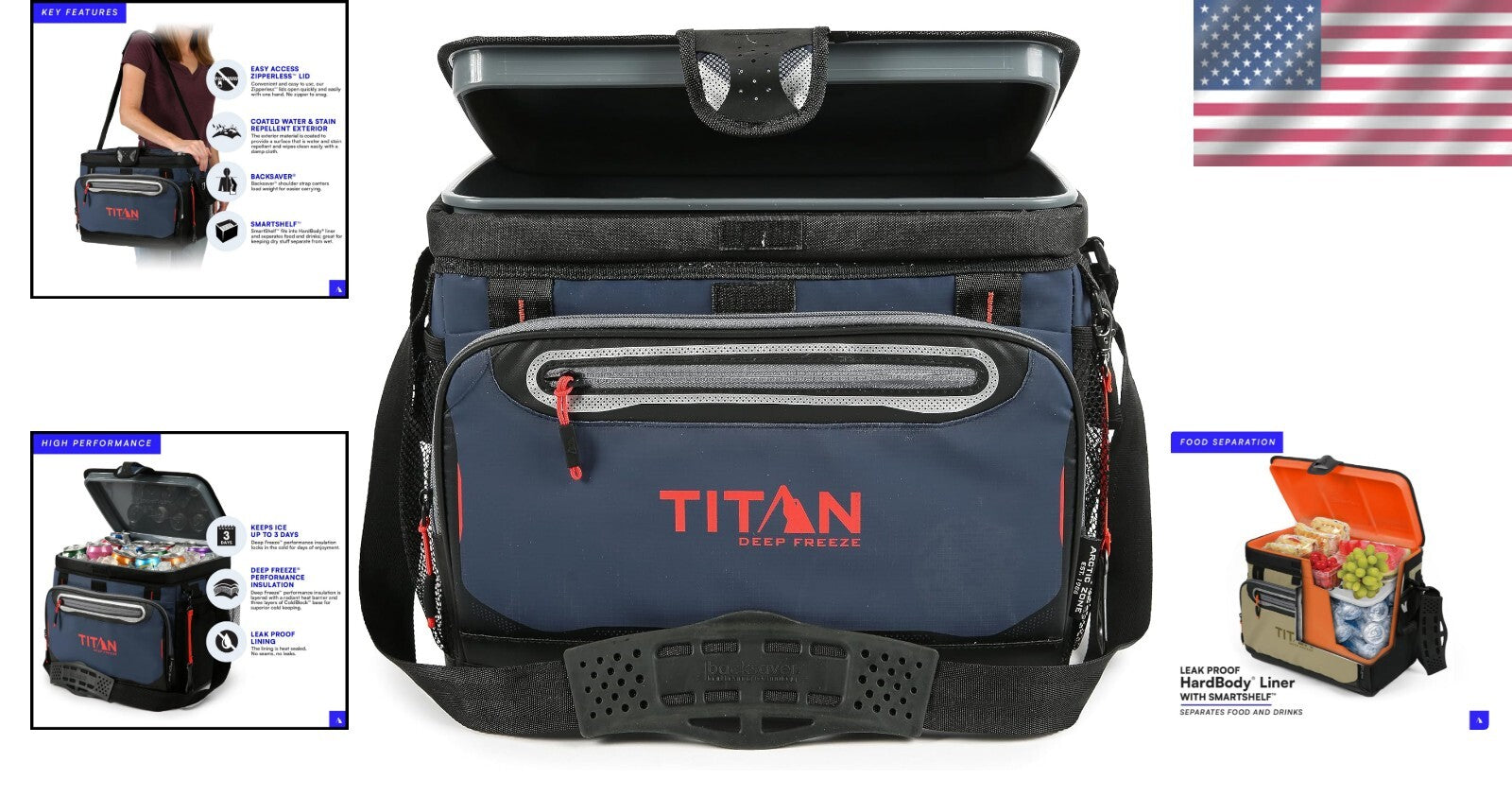 Deep Freeze HardBody Cooler with Adjustable Strap - Perfect for Camping & Beach