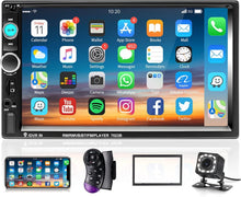 Load image into Gallery viewer, Upgrade Your Ride: Double Din 7-Inch Stereo with Touch Screen &amp; Rear Camera