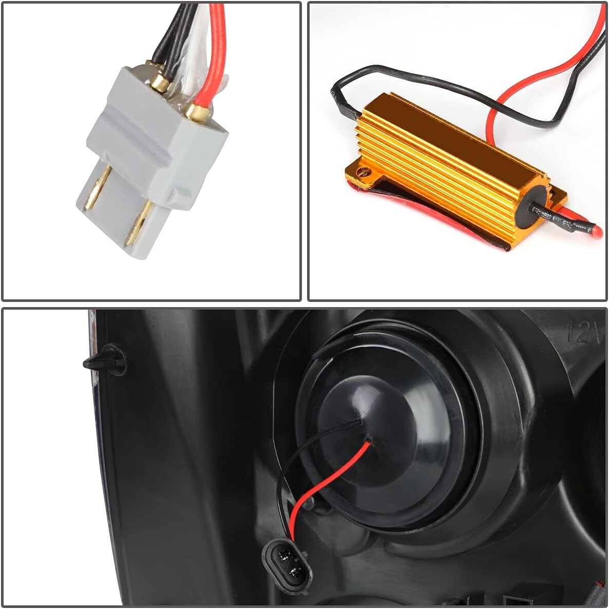 Clear Lens LED DRL Projector Headlights with Sequential Lights for Chevy SUVs