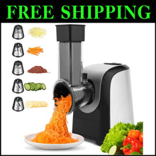 Load image into Gallery viewer, Professional 5-in-1 Electric Salad Shooter &amp; Spiralizer for Effortless Cooking