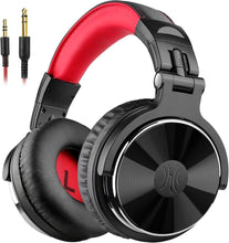 Load image into Gallery viewer, Dynamic Bass Over-Ear Studio Headphones with 50mm Drivers &amp; Dual Jacks - Red