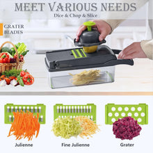 Load image into Gallery viewer, Versatile 20-in-1 Food Chopper &amp; Slicer - Stainless Steel Blades for Quick Prep