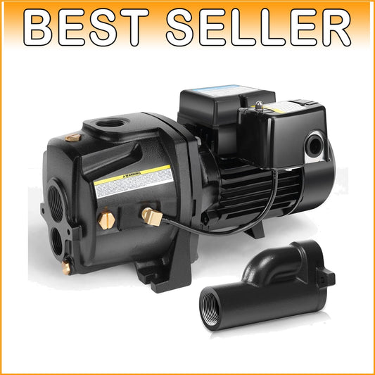 Durable 1HP Cast Iron Well Pump with Automatic Pressure Switch for Homes