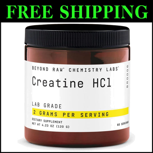 Quick-Dissolving Creatine HCl - 60 Servings for Enhanced Workouts & Recovery