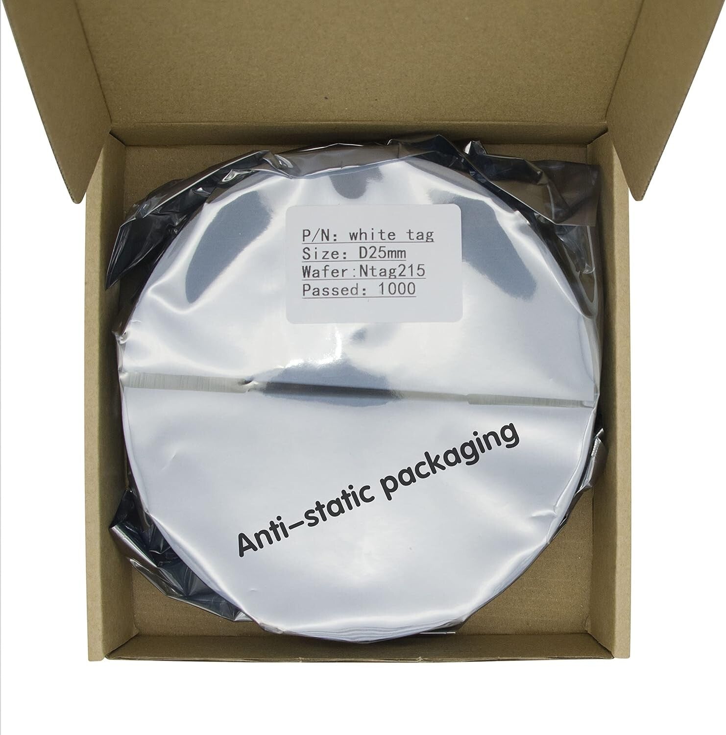 High-Performance 1000 NFC Stickers - Round, 1 Inch, Password Protected Chip